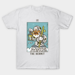 The Hermit - Mystical Medleys - Vintage Cartoon Tarot (White) T-Shirt